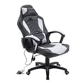 thumbnail image 1 of HomCom Ergonomic & Back Support Gaming Chair Rocker, White, 1 of 10