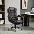 thumbnail image 1 of HomCom Executive Chair with Reclining & Swivel, 264 lb. Capacity, Dark Brown, 1 of 9