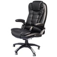 thumbnail image 1 of HomCom High Back Faux Leather Adjustable Heated Executive Massage Office Chair - Black, 1 of 10