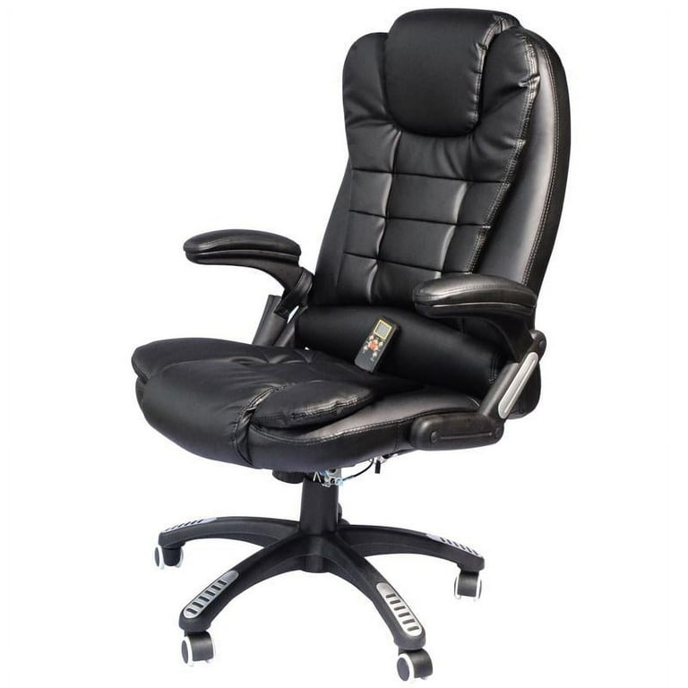 HomCom High Back Faux Leather Adjustable Heated Executive Massage