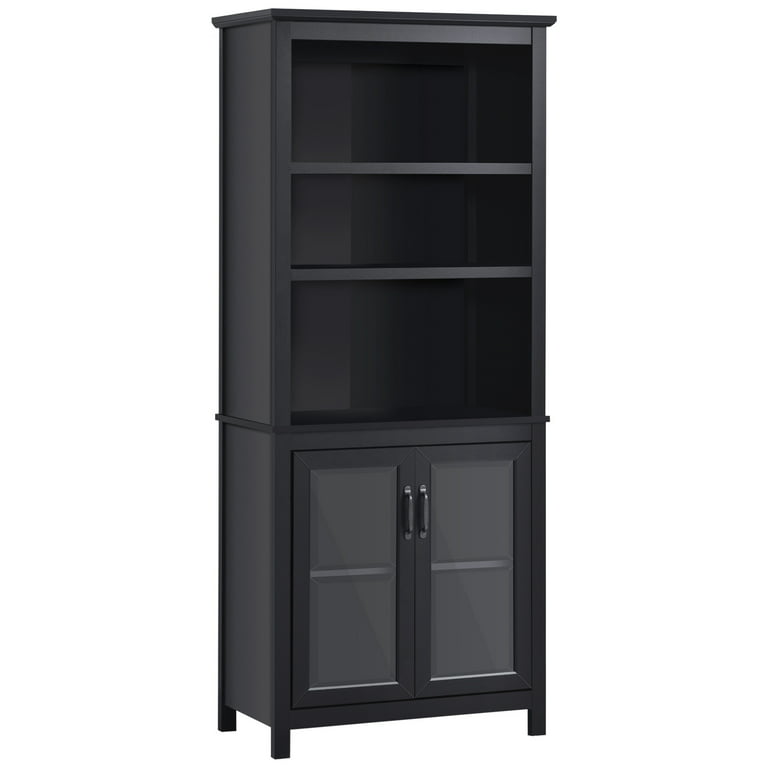 HOMCOM Multifunctional Bookshelf Storage Cabinet Bookcase w/ Shelves &  Cupboard