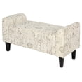 thumbnail image 1 of HomCom Upholstered Bench, Beige, 1 of 9