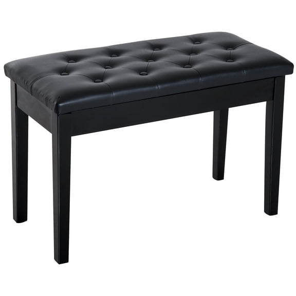 HomCom Urban Tufted & Storage Bench, Black