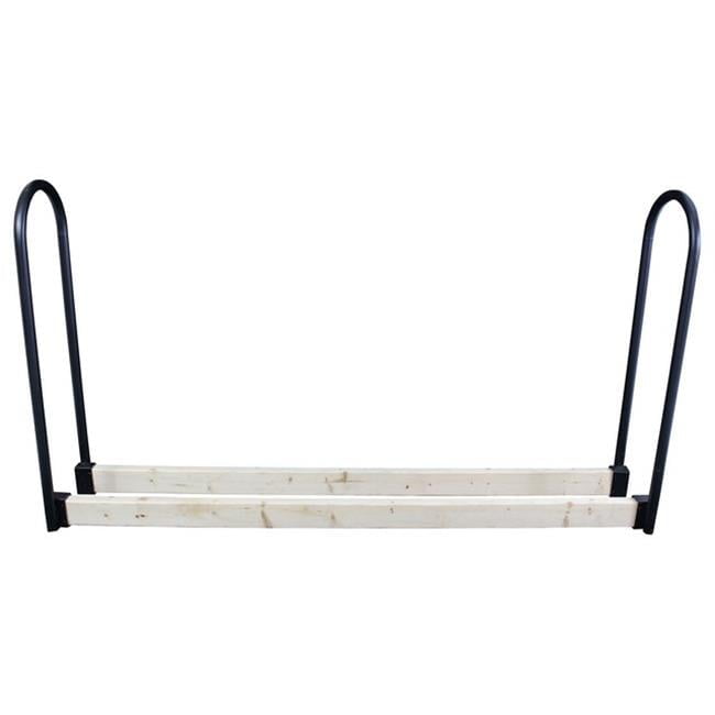 Adjustable Black Steel Log Rack with Uprights