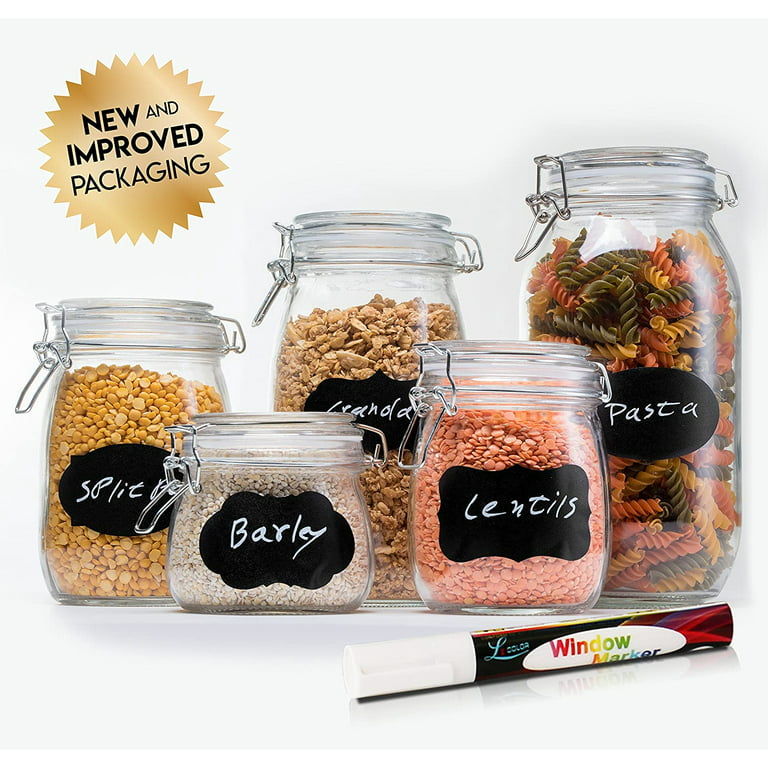https://i5.walmartimages.com/seo/HomEquip-5-Piece-Airtight-Canister-Set-Clip-Top-Lids-Clear-Glass-Kitchen-Preserving-Storage-Jars-Great-Dry-Food-Pantry-Containers-Pasta-Cereal-Cookie_51d7c59c-e36a-4f0a-a1e8-c14c34ec7538.aaa459c7f7f6047cc64c020ca07bc39a.jpeg?odnHeight=768&odnWidth=768&odnBg=FFFFFF