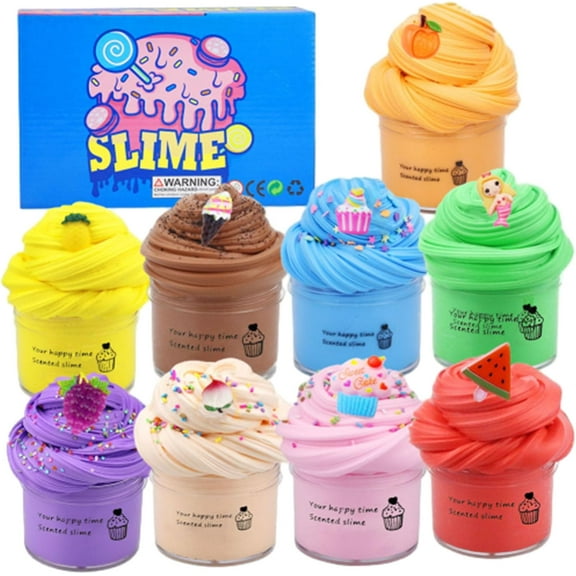 RUPKUL Super Clay Slime DIY Soft & Squishy Clay Scented Slime SensoryClay, Soft and Non-Sticky 9 PCS
