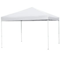 HomGarden 10 x 10 Ft Pop-Up Canopy Tent Outdoor Patio Portable Shade W/Carry Bag, White