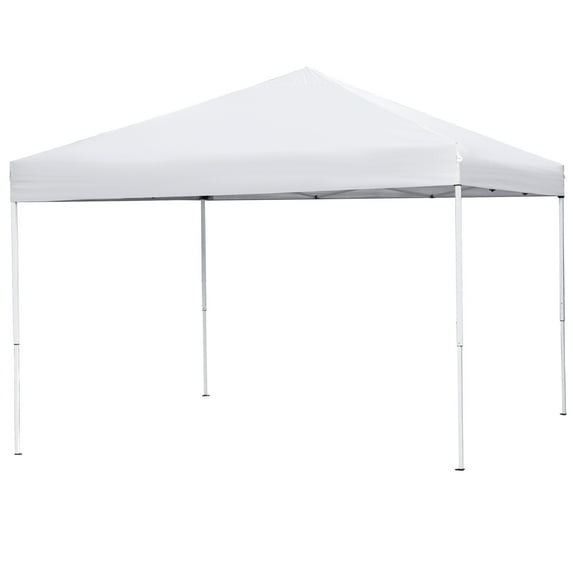 HomGarden 10 x 10 Ft Pop-Up Canopy Tent Outdoor Patio Portable Shade W/Carry Bag, White