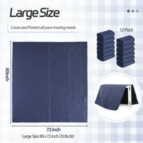 HomGarden 12 Pack Heavy Duty Moving Packing Blankets - 80"x72"(35lb/dz) Moving Pads Protecting Furniture
