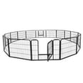 thumbnail image 1 of HomGarden 16 Panels 24'' Height Large Dog Playpen, Portable Puppy Exercise Pen Indoor Outdoor Dog Fence W/ Doors, 1 of 10