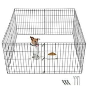 HomGarden 24-inch Height Pet Playpen 8 Folding Panel Exercise Dog Fence Indoor Outdoor