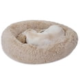 thumbnail image 1 of HomGarden 30" Calming Donut Pet Dog Bed Soft Faux Fur Fluffy for Small Medium Dog Beige, 1 of 7