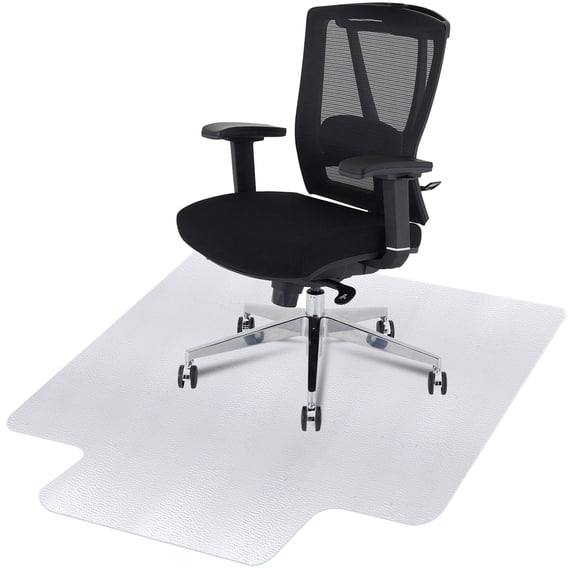 HomGarden 36"x 48" Clear Office Chair Mat Under Desk PVC Mat W/Lip for Hardwood Floor