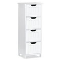 thumbnail image 1 of HomGarden 4 Drawers Small Bathroom Storage Cabinet Floor Side Cabinet, White, 1 of 10