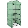 thumbnail image 1 of HomGarden 4-Tier Weatherproof Mini Greenhouse,Portable Indoor Outdoor Reinforced PE Cover,Green, 1 of 11