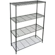 HomGarden 4-Tier Wire Shelving Storage Unit, Heavy-Duty Organizer Wire Rack W/ Adjustable Shelves, 320lbs Capacity