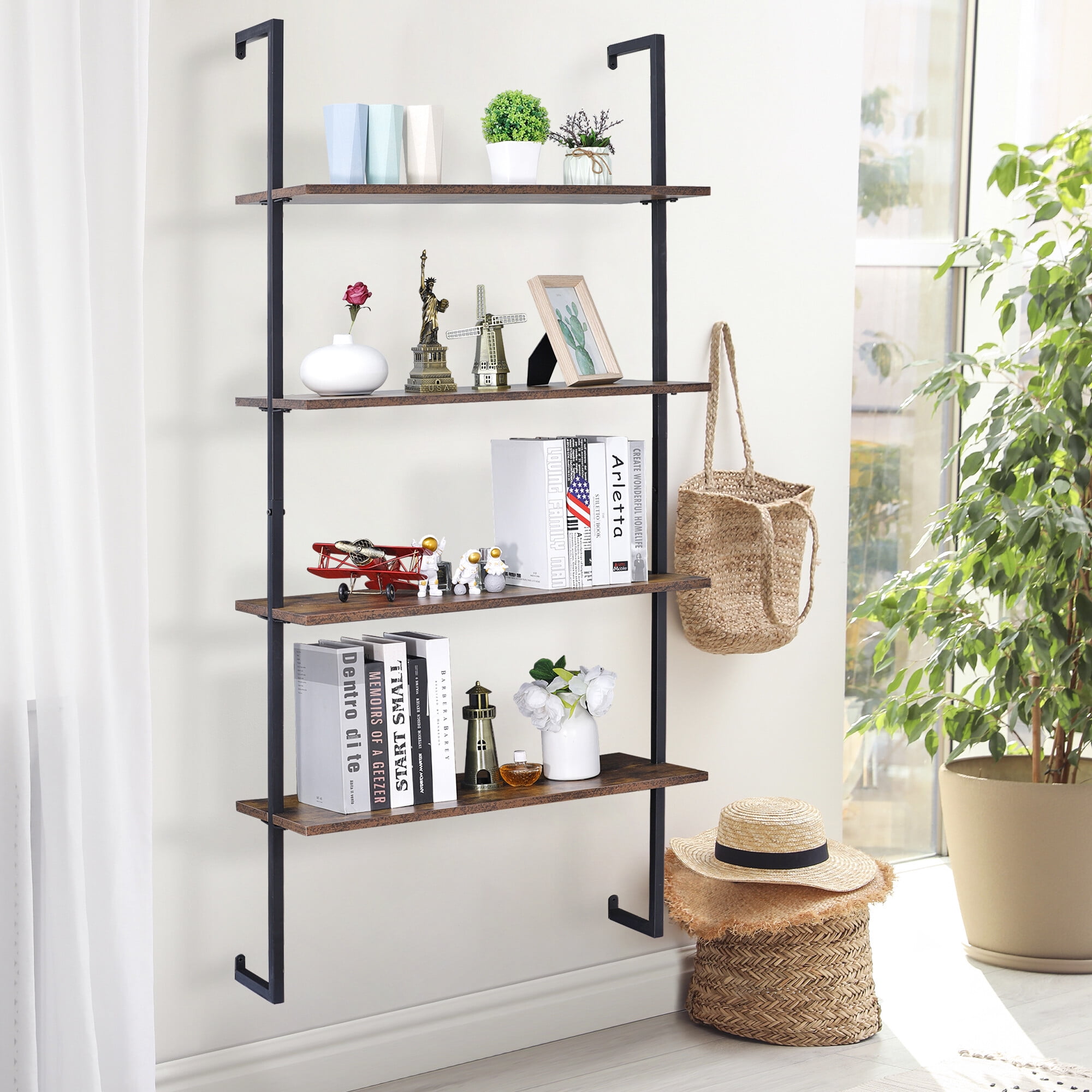 Matte 4-Shelf DIY Lightweight Compact Shoe Rack, Floor Mount, 4