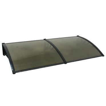 HomGarden 40’’ x 80’’ Outdoor Window Front Door Awnings Canopy W/ Bracket, Brown