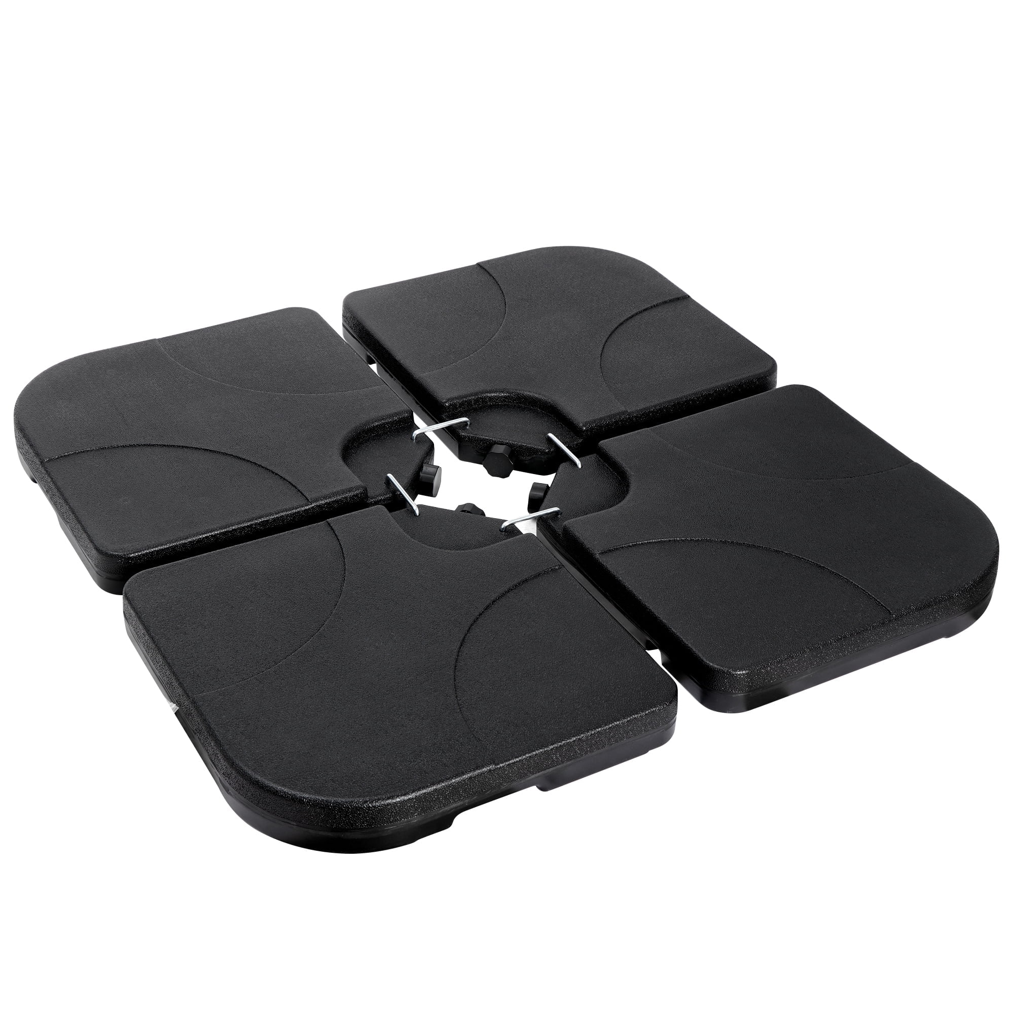 HomGarden 4PCS Heavy-Duty Offset Patio Umbrella Stand Base, Sand/Water Filled Square W/ Locking
