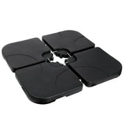 HomGarden 4PCS Heavy-Duty Offset Patio Umbrella Stand Base, Sand/Water Filled Square W/ Locking