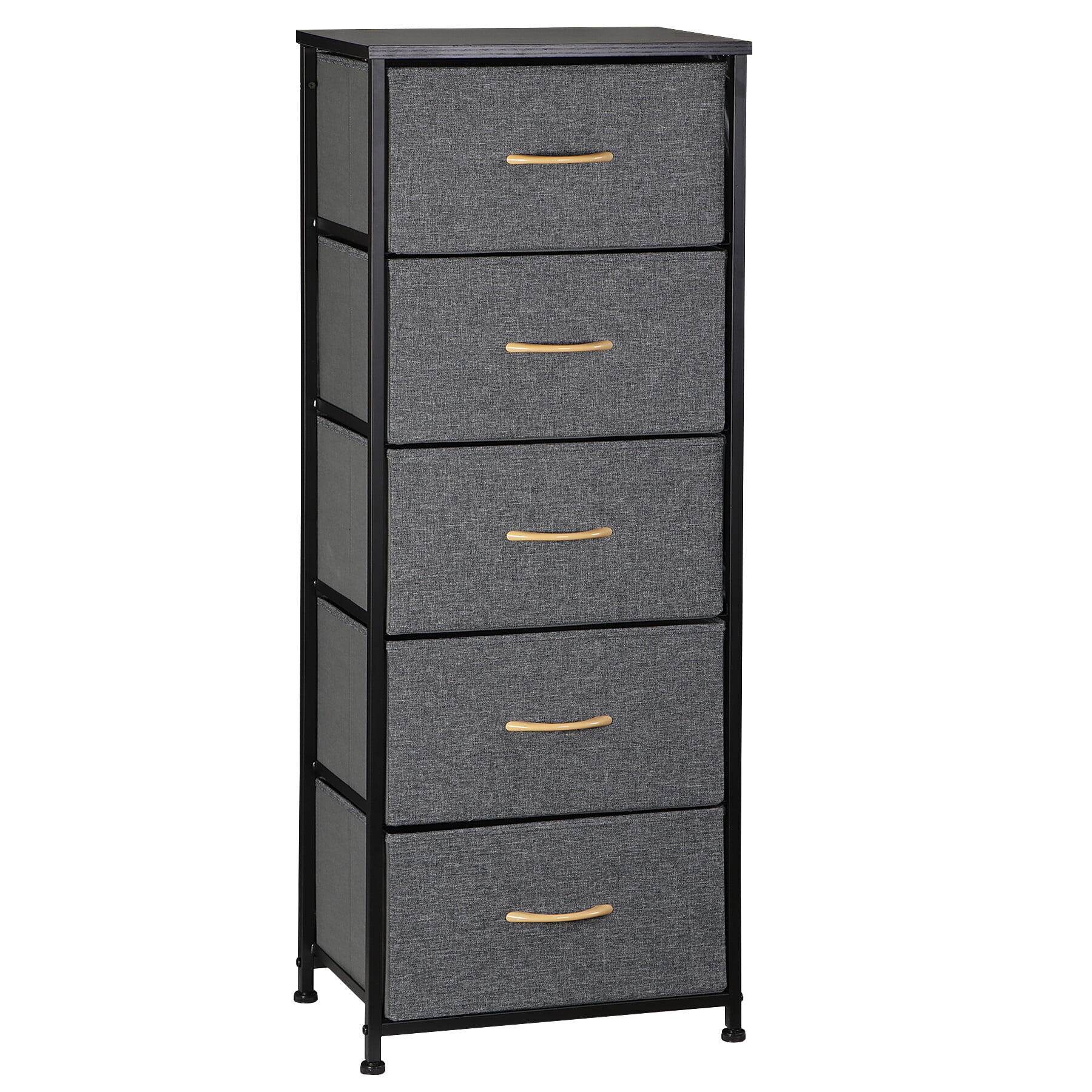 HomGarden 5 Drawer Storage Dresser Adult Vertical Fabric Chest of