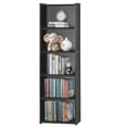 thumbnail image 1 of HomGarden 5-Tier Small Open Shelf Bookcase Narrow Storage Bookshelf Adult Kid Black, 1 of 6