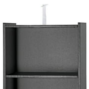 HomGarden 5-Tier Small Open Shelf Bookcase Narrow Storage Bookshelf Black