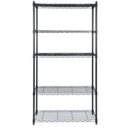 HomGarden 5-Tier Wire Shelving Storage Unit, Heavy-Duty Organizer Wire Rack W/ Adjustable Shelves