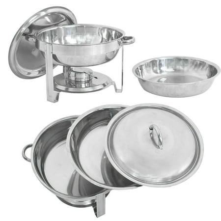HomGarden 5QT Chafing Dish Stainless Steel Full Size Chafer Food Warmer for Catering, Buffets