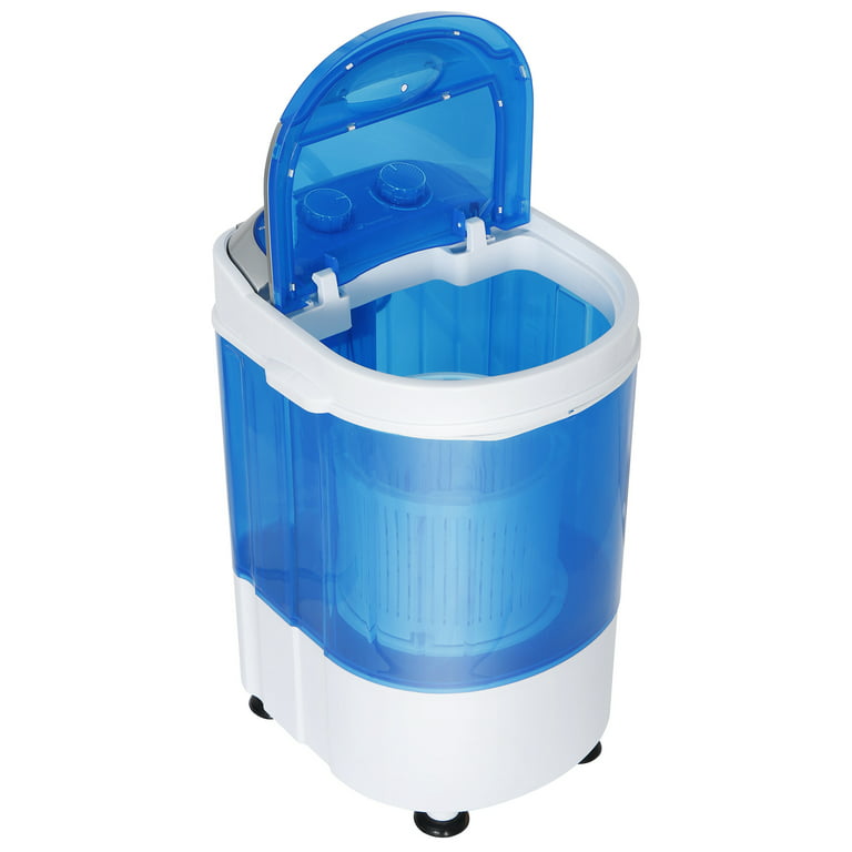 Homgarden 6.6lbs Capacity Portable Mini Washing Machine, Top-Load Washer Spin Cycle Basket, Blue, Size: 2 in