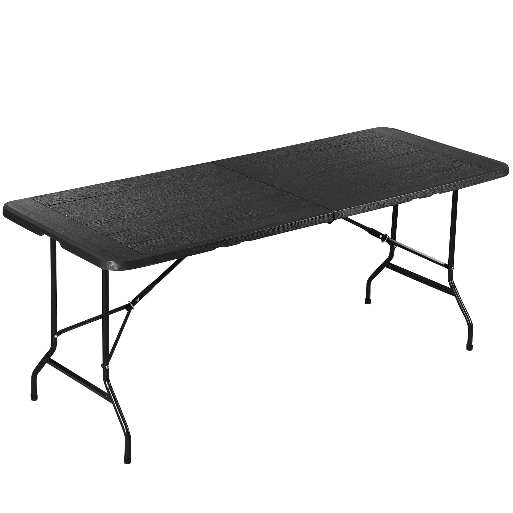 HomGarden 6 Foot Folding Table for Indoor Outdoor Plastic HDPE Table ...