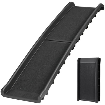 HomGarden 62-inch Folding Dog Ramp 150LBS Non-Slip Pet Car Ramp for Truck SUV Doorstep Porch Black