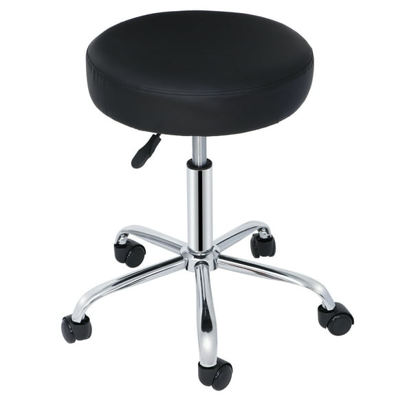 HomGarden Adjustable Hydraulic Rolling Swivel Stool Indoor Tattoo Spa Salon Chair Black