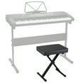 thumbnail image 1 of HomGarden Adjustable Piano Bench Collapsible X-Style Keyboard Stool Padded Seat, Black, 1 of 12