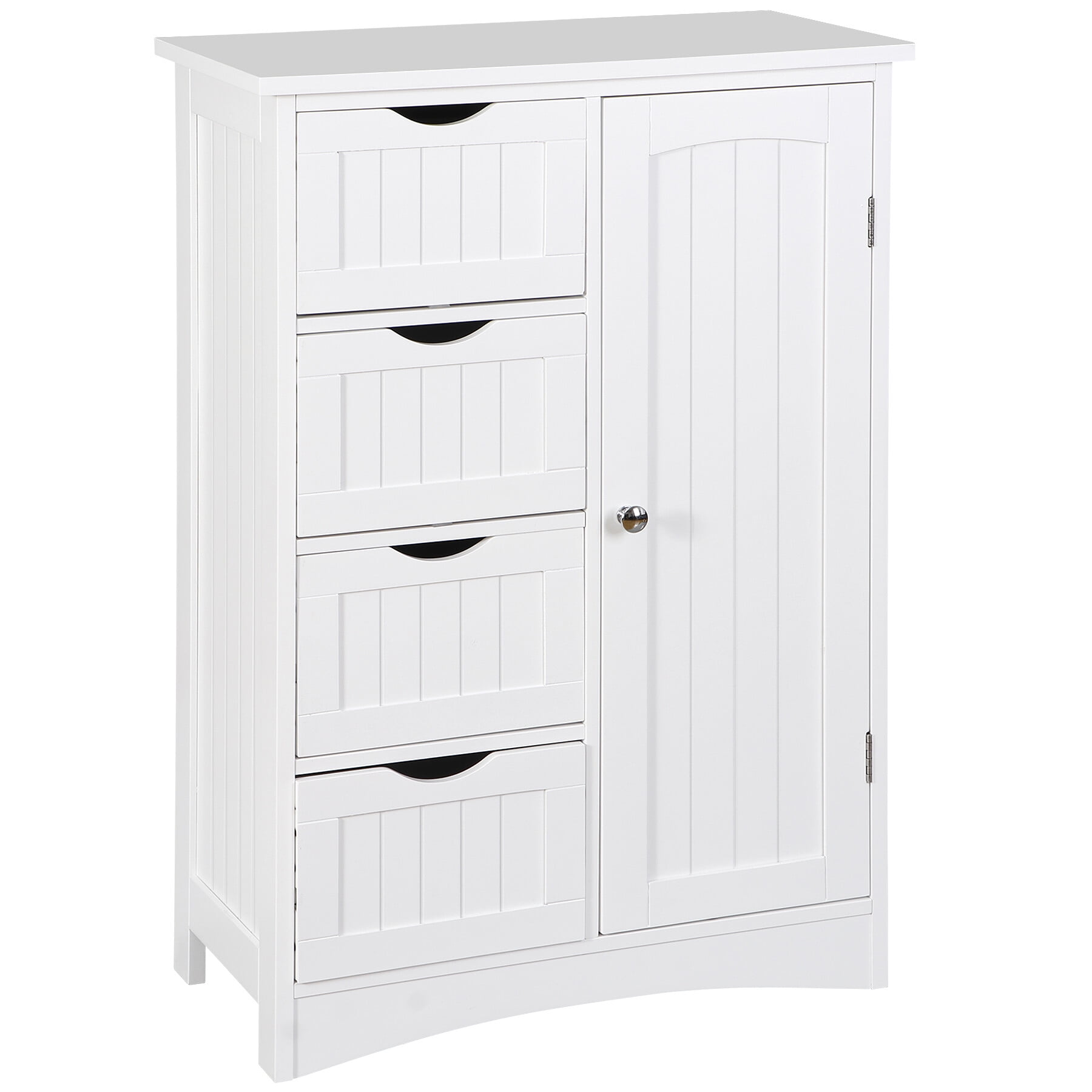 HomGarden Bathroom Floor Cabinet Kitchen Side Storage Organizer W/ 4 ...