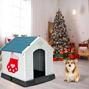 HomGarden Dog House Waterproof Indoor Outdoor Small Medium Pet Shelter Kennel W/Air Vents