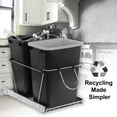 thumbnail image 1 of HomGarden Dual 35Qt Pullout Trash Garbage Can, 8.7Gal Capacity Under Kitchen Cabinet, 1 of 11