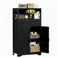 thumbnail image 1 of HomGarden Floor Storage Cabinet Large Farmhouse Kitchen Pantry Cabinet W/Drawers & Doors & Shelves for Home, Bathroom, Entryway, Living Room, Black, 1 of 10