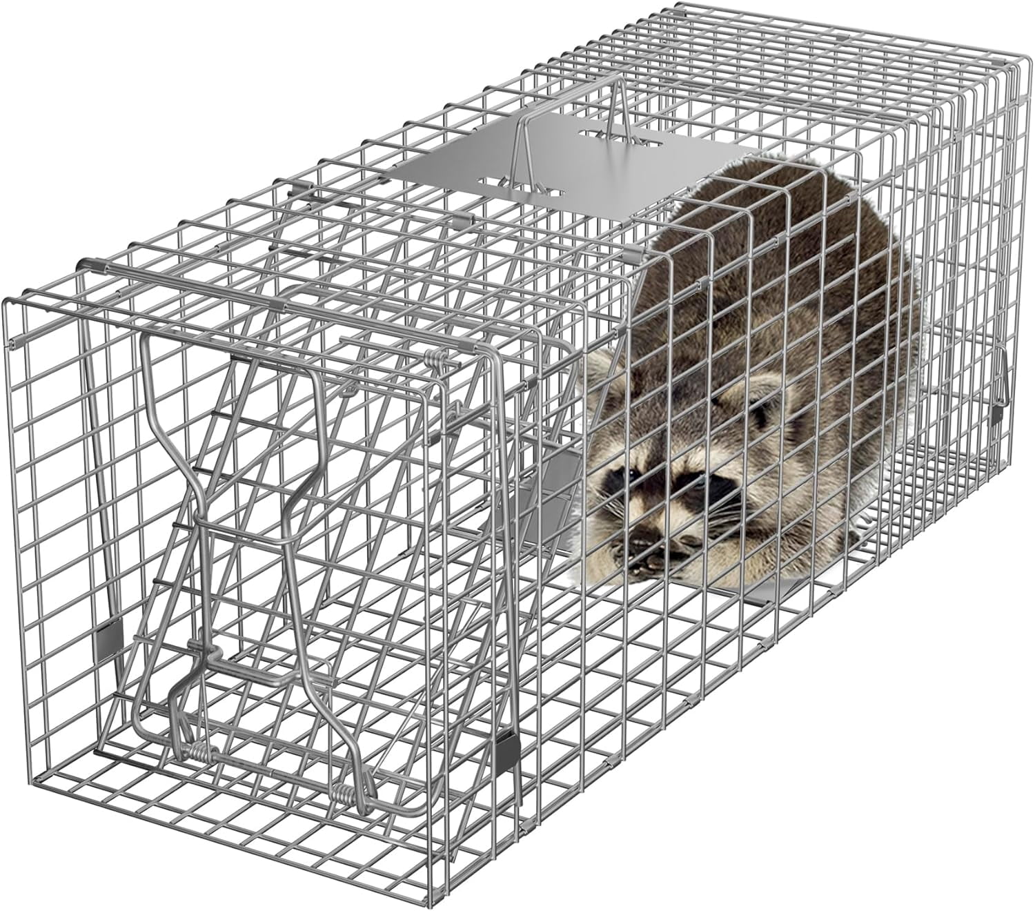 HomGarden Humane Live Animal Cage Trap 32inch Steel Catch Release ...