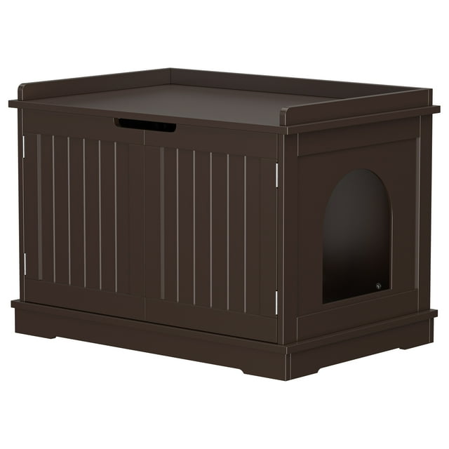 HomGarden Multifunctional Cat Washroom Bench Cat Litter Box Enclosure