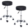 thumbnail image 1 of HomGarden Polyurethane Leather Stools, 250 lbs. Capacity, Black, 1 of 10