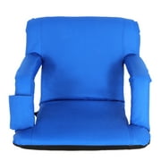 HomGarden Portable Folding Stadium Seat Chair Padded Cushion Bleacher, Blue