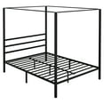 thumbnail image 1 of HomGarden Queen Size Metal Canopy Platform Adult 800lbs Bed Frame W/Headboard & 4 Posters, 1 of 10