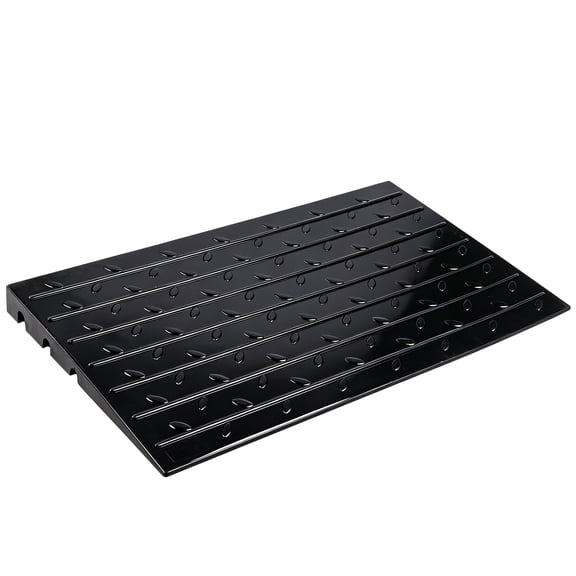 HomGarden Threshold Ramp 2.5-in Rubber Door Ramp, 4400 Lbs No-Slip Surface for Home Doorways Driveways Wheelchairs, Black