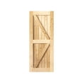thumbnail image 1 of Homacer 5-in-1 34in x 84in Pine Wood Frame Barn Door without Installation Hardware Kit, 1 of 7