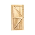 thumbnail image 1 of Homacer 5-in-1 42in x 84in Pine Wood Frame Barn Door without Installation Hardware Kit, 1 of 7