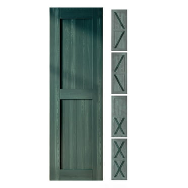 Homacer 5-in-1 Design 20'' W x 80'' H x 1-3/8'' D Solid Wood Barn Door, Finished and Unassembled, with Pre-drilled Holes for Easy Assemble and Pre-routed Groove, Interior Only (Royal Pine)