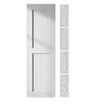 thumbnail image 1 of Homacer 5-in-1 Design 24'' W x 80'' H x 1-3/8'' D Solid Wood Barn Door, Finished and Unassembled, with Pre-drilled Holes for Easy Assemble and Pre-routed Groove, Interior Only (White), 1 of 7