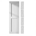 thumbnail image 1 of Homacer 5-in-1 Design 24'' W x 84'' H x 1-3/8'' D Solid Wood Barn Door, Finished and Unassembled, with Pre-drilled Holes for Easy Assemble and Pre-routed Groove, Interior Only (White), 1 of 8