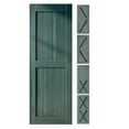 thumbnail image 1 of Homacer 5-in-1 Design 36'' W x 84'' H x 1-3/8'' D Solid Wood Barn Door, Finished and Unassembled, with Pre-drilled Holes for Easy Assemble and Pre-routed Groove, Interior Only (Royal Pine), 1 of 8